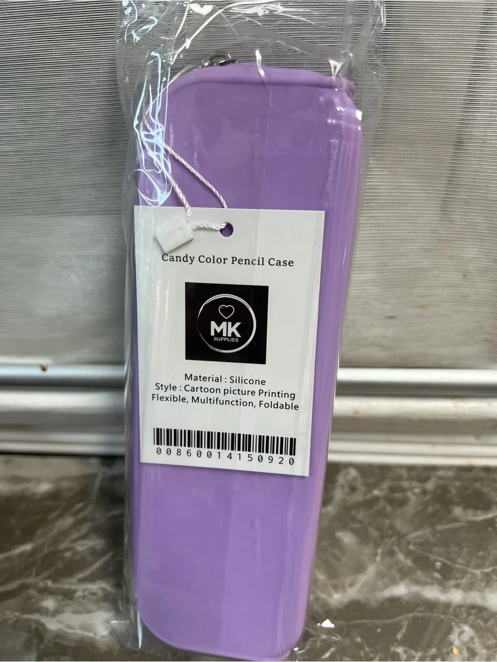 MK Lavender Silicone Pencil Case